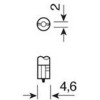 Lampa T3 12V W2�4,6d 1 Led Cockpit ����� (������� ������� ��� ������ ������) Blister - 5 ���. - (58489)
