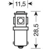 Lampa T4W BA9s 24/28V 5SMDx1CHip Led 35lm ������� ����� - 20 ���. - (97569)