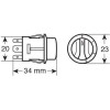 Lampa ��������� 4 ������ 12/24V 10A ���������� 23mm - (45566)
