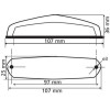 Lampa ������ ���� ������� Hirox 12V 13LEd 3 ������� (��� ������/STOP/��� ���������) ������� -1���. - (90161)