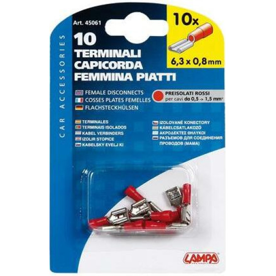 Lampa ������� (������ - ������� - 6.3 � 0.8mm) - 10 ���. - (45061)