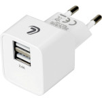 Lampa ��������� Me Oikiakh ����� 220/240V 12W 2400mA �� 2 ����� Usb (A+A) - 1 ��� - (38690/�)