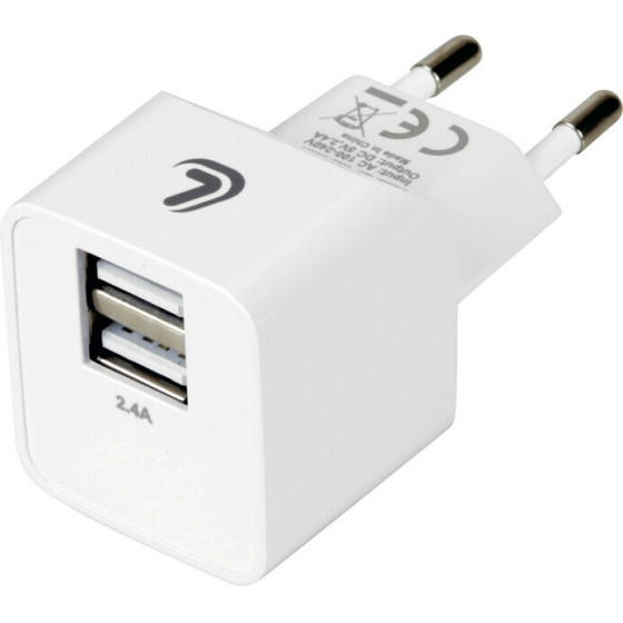 Lampa ��������� Me Oikiakh ����� 220/240V 12W 2400mA �� 2 ����� Usb (A+A) - 1 ��� - (38690/�)