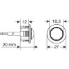 Lampa ��� ����� 12/24V Led ��������� ��������� 19,5mm 1���. - (41484)