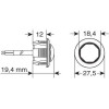 Lampa ��� ����� 12/24V Led ����� ��������� 19,5mm 1���. - (41482)