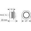 Lampa ��� ����� �������� 1SMd Led ����� 12/24V 18mm F-16 1���. - (41487)