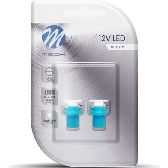 M-Tech Bax 12V B8,5d 0,24W Led 1xSMD5050 ���� Blister 2���. - (LB092B)
