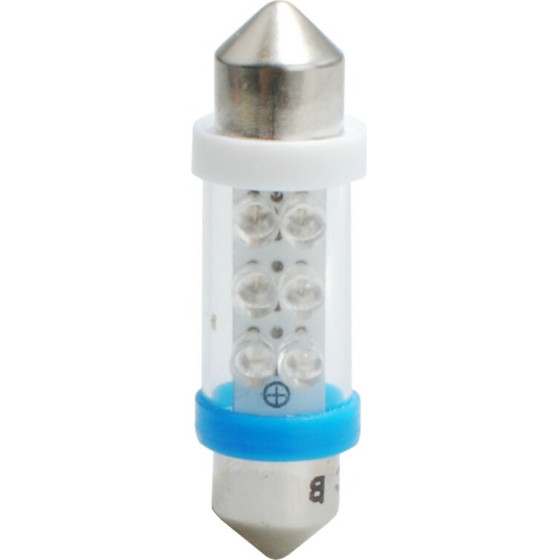 M-Tech �������� ����������� C5W/C10W 12V 0,37W SV8,5 36mm Led 6xFlux 3mm ���� - 1 ���. - (L023B)