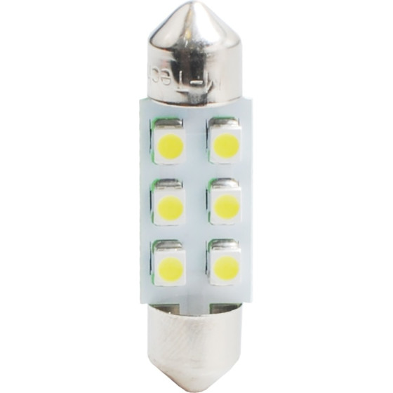 M-Tech �������� ����������� C5W/C10W 12V 0,48W SV8,5 36mm Led 6xSMD3528 ������� Blister 2���. - (LB028Y)