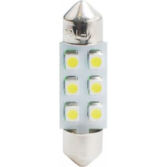 M-Tech �������� ����������� C5W/C10W 12V 0,48W SV8,5 36mm Led 6xSMD3528 ���� Blister 2���. - (LB028B)