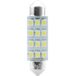 M-Tech �������� ����������� C5W/C10W 12V 0,96W SV8,5 41mm Premium Led 12xSMD3528 ����� 1���. - (L030W)