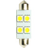 M-Tech �������� ����������� C5W/C10W 12V 1,36W SV8,5 36mm Led 4xSMD5050 ����� Blister 2���. - (LB072W)