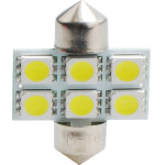M-Tech �������� ����������� C5W/C10W 12V 1,44W SV8,5 31mm Led 6xSMD5050 ����� 2���. - (LB027W)