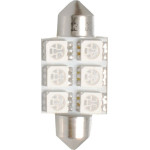 M-Tech �������� ����������� C5W/C10W 12V 1,44W SV8,5 36mm Premium Led 6xSMD5050 ���� - 1 ���. - (L052B)