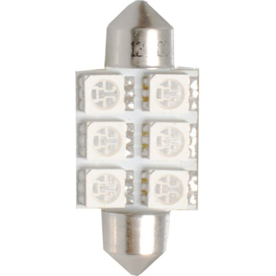 M-Tech �������� ����������� C5W/C10W 12V 1,44W SV8,5 36mm Premium Led 6xSMD5050 ���� - 1 ���. - (L052B)