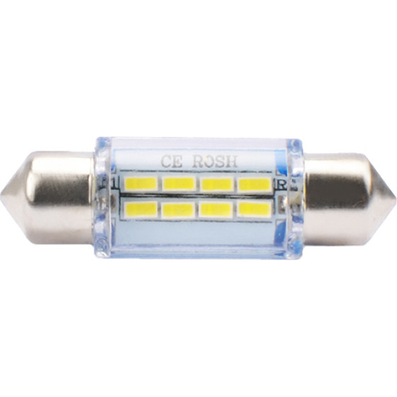 M-Tech �������� ����������� C5W/C10W 12V 1W SV8,5 36mm Led 8xSMD3014 ����� Blister 2���. - (LB085W)