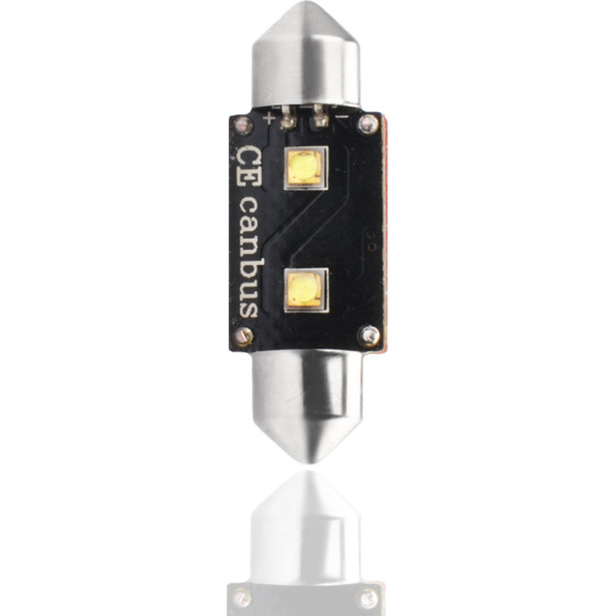 M-Tech �������� ����������� C5W/C10W 12V 6W SV8,5 41mm CAN-BUS+Radiator Led 2xHp Cree ����� 1���. - (L336W)