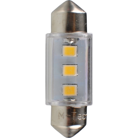 M-Tech �������� ����������� C5W/C10W 12V SV8.5 36mm 0,38W 3xSMD2835 Led Osram ����� Blister 2���. - (LB090W)