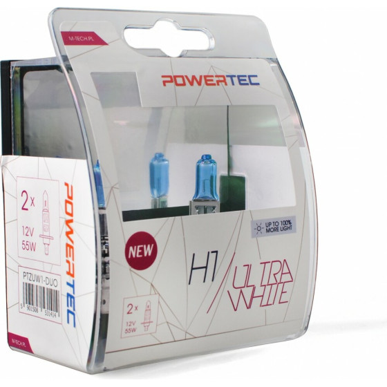 M-Tech H1 12V 55W P14,5s Powertec Ultra White 2���. - (PTZUW1-DUO)