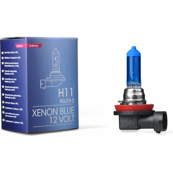 M-Tech H11 12V 55W PGJ19-2 5.000K Xenon Blue 1���. - (ZXB11)