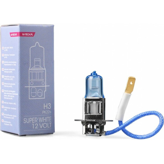 M-Tech H3 12V 55W PK22s Color Superwhite 1���. - (ZSW3)