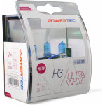 M-Tech H3 12V 55W PK22s Powertec Ultra White 2���. - (PTZUW3-DUO)