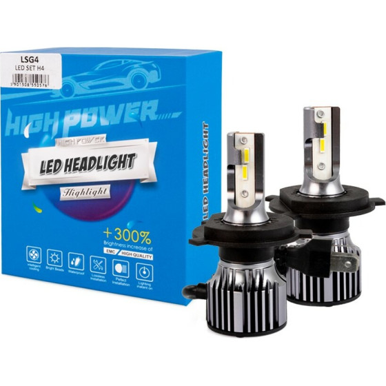 M-Tech H4 12 24V 6.500K 5.000lm 50W CSP1860 Led Lsg Series +300% Kit - 2 ���. - (LSG4)
