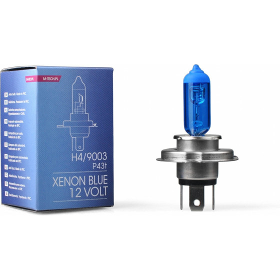 M-Tech H4 12V 60/55W P43t 5.000K Xenon Blue 1���. - (ZXB4)