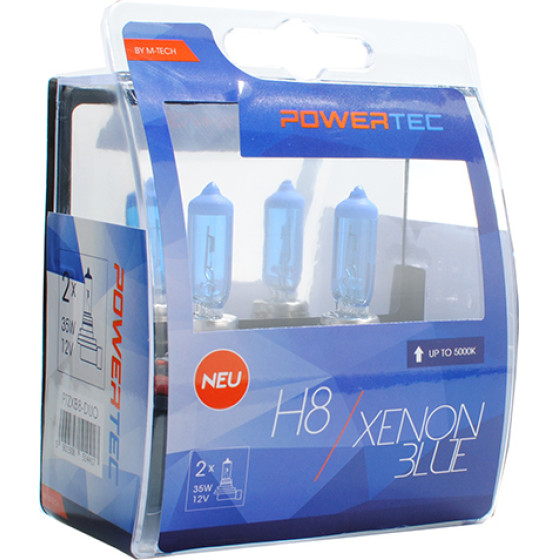 M-Tech H8 12V 35W PGJ19-1 5.000K Powertec Xenon Blue 2���. - (PTZXB8-DUO)