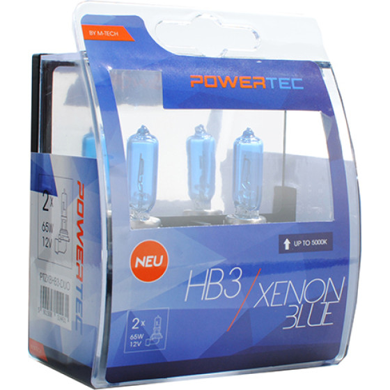 M-Tech HB3 12V 65W P20d 5.000K Powertec Xenon Blue 2���. - (PTZXBHB3-DUO)