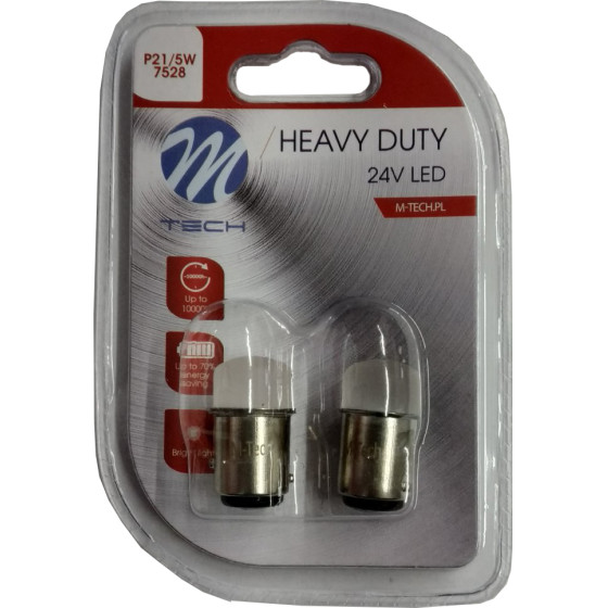 M-Tech P21/5W 24V BAY15d 9xSMD3014 Led ������� HEAVY-Duty Blister - 2 ���. - (LB938R)