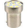 M-Tech P21W G18 12V BA15s 8xSMD2835 Led ������� Blister - 2 ���. - (LB088R)