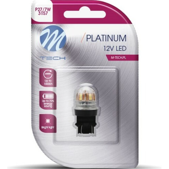 M-Tech P27/7W 3157 12/24V W2.5x16q 2,8W 15xSmd Led ����� Canbus Blister - 1���. - (LB831W-01B)