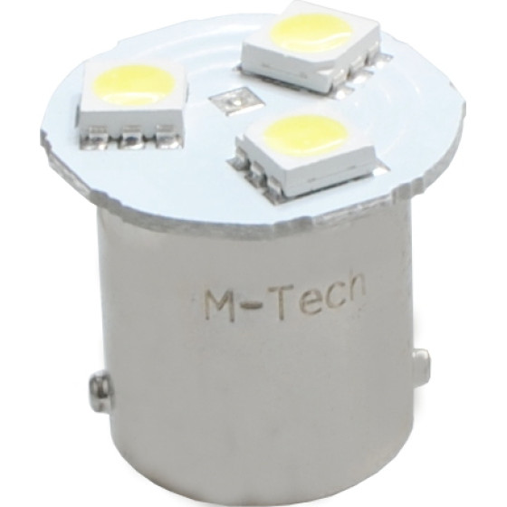 M-Tech R5W/R10W 12V BA15s Led 3xSMD5050 ����� (����������) 1���. - (L087W)