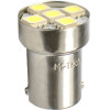M-Tech R5W/R10W 12V BA15s Led 5xSMD5050 ����� (����������) - 1 TEM. - (L075W)