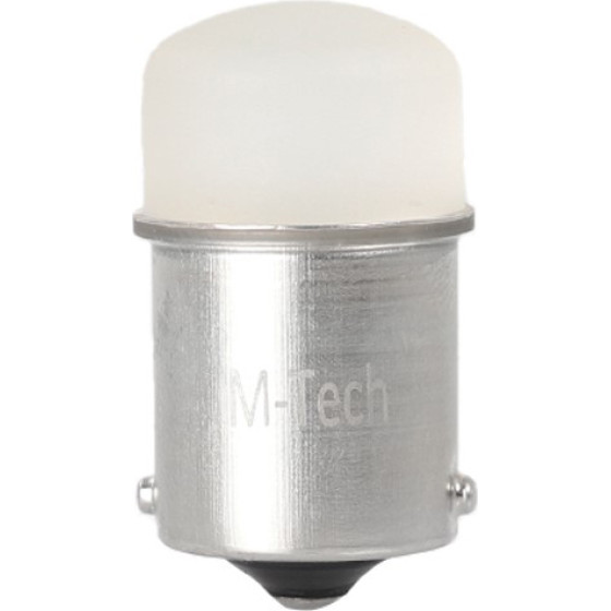 M-Tech R5W/R10W 12V BA15s Led 9xSMD3014 ����� (����������) Blister 2���. - (LB033W)