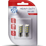 M-Tech R5W/R10W 24V 5,9W BA15s Led 24xSMD5050 ����� (����������) Blister 2���. - (LB9104W)