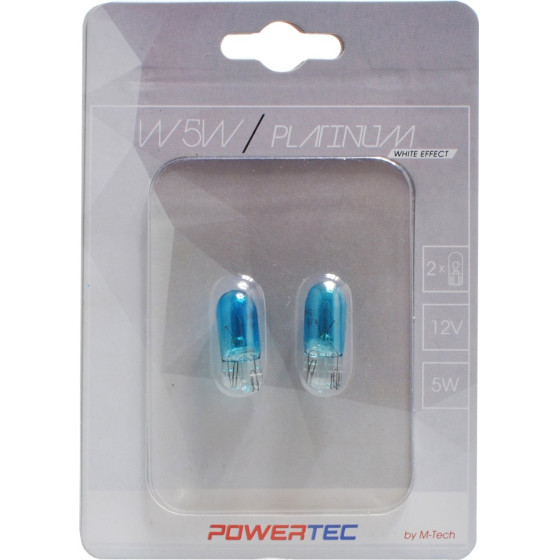 M-Tech T10 W5W 12V 5W W2.1x9.5d 130% Powertec Platinum 2���. - (PTZPT12-02B)