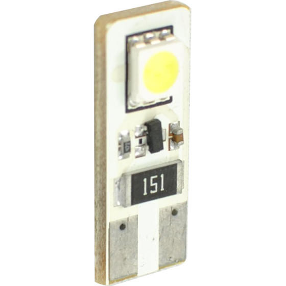 M-Tech T10 W5W 12V W2,1x9,5d Led 2xSMD5050 ����� (������� CAN-BUS) 1���. - (L301W)