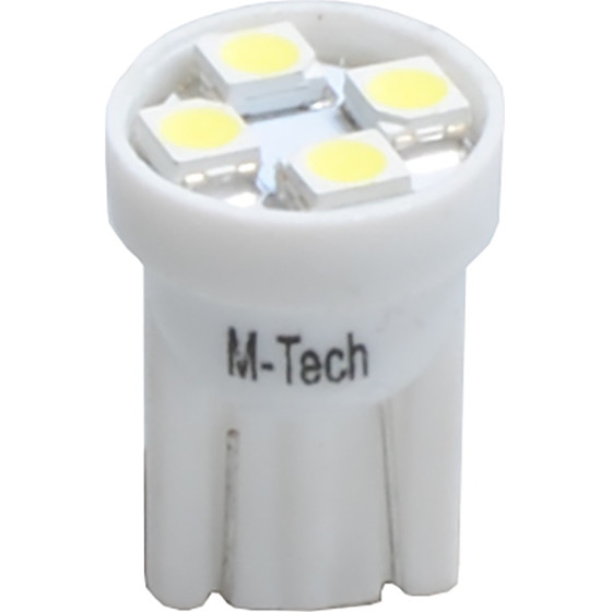 M-Tech T10 W5W 12V W2,1x9,5d Led 4xSMD3528 ����� (������� �������) 1���. - (L017W)