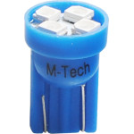 M-Tech T10 W5W 12V W2,1x9,5d Led 4xSMD3528 ���� (������� �������) Blister 2���. - (LB017B)
