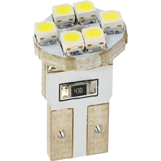M-Tech T10 W5W 12V W2,1x9,5d Led 6xSMD3528 ����� (������� �������) Blister 2���. - (LB079W)
