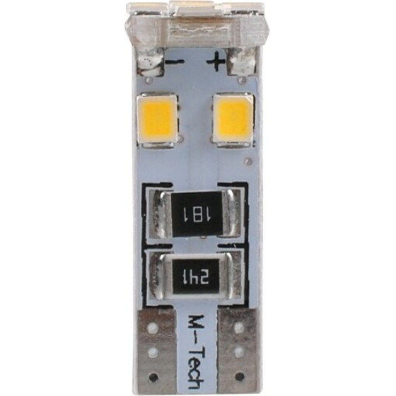 M-Tech T10 W5W 12V W2,1x9,5d Led 8xSMD3528 ����� (������� CAN-BUS) Blister 2���. - (LB312W)