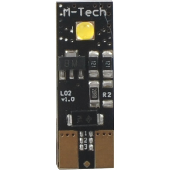 M-Tech T10 W5W 12V W2.1x9.5d 1,6W 2xHp Led ����� CAN-Bus Blister 2���. - (LB802W)