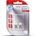 M-Tech T10 W5W 24V W1,2x9,5d Led 4xSMD3528 ����� �������� (������� �������) Heavy Duty Blister 2���. - (LB917W)