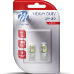 M-Tech T10 W5W 24V W1,2x9,5d Led 5xSMD5050 ����� (������� �������) Blister 2���. - (LB954W)