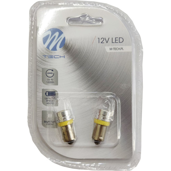 M-Tech T4W 12V 1W BA9s (������) Led 1xHp ������� Blister -2���. - (LB016Y)