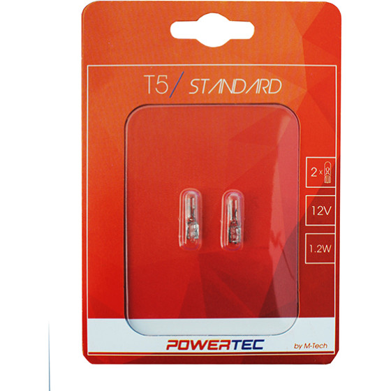 M-Tech T5 12V 1,2W W2x4,6d (������� �������) Powertec Standard �������� 2���. - (PTZ29-02B)
