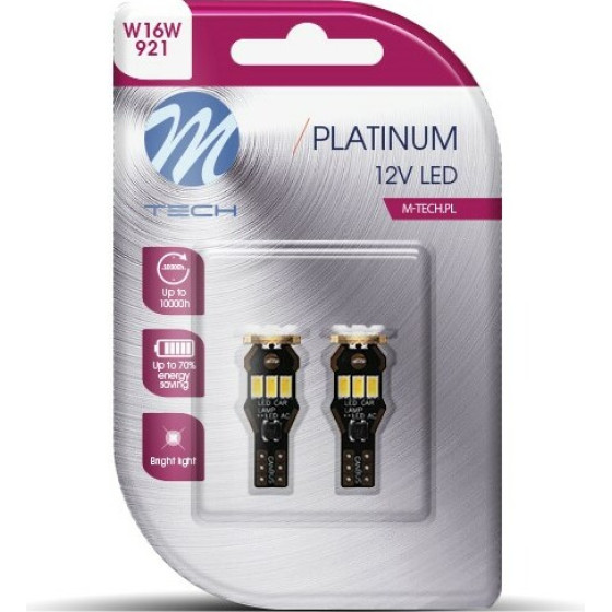 M-Tech W16W / T15 12 / 24V W2.1x9.5d 1,8W 9xSmd Led ����� Canbus Blister - 2 ���. - (LB817W)