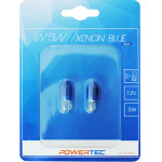 M-Tech W5W 12V 5W W2,1x9,5d (������� �������) Powertec Xenon Blue 2���. - (PTZXB12-02B)